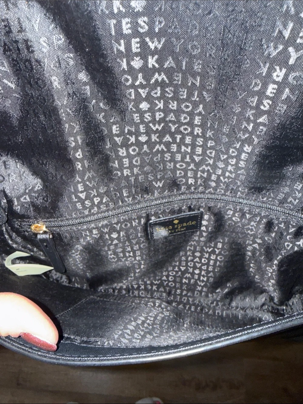 Kate Spade Leather Crossbody with Gold Chain